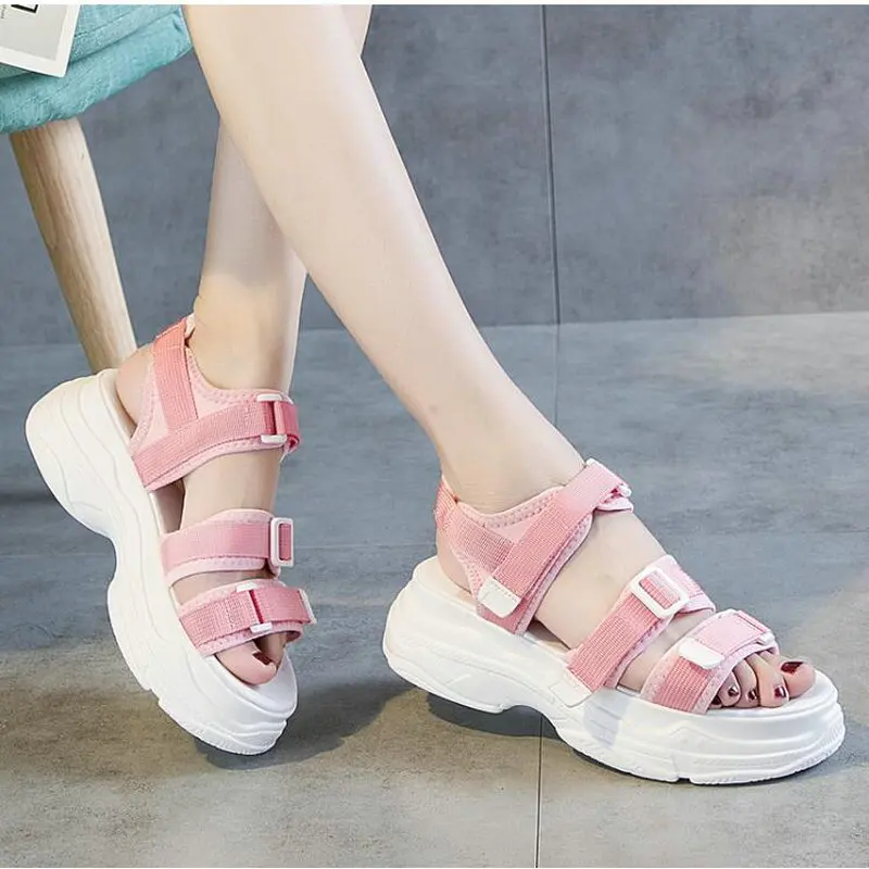Woman Sandals 2019 Summer Woman Platform Sandals Women Breathable Comfortable Wild sports sandals White Black Red pink BB-16
Woman Sandals 2019 Summer Woman Platform Sandals Women Breathable Comfortable Wild sports sandals White Black Red pink BB-16