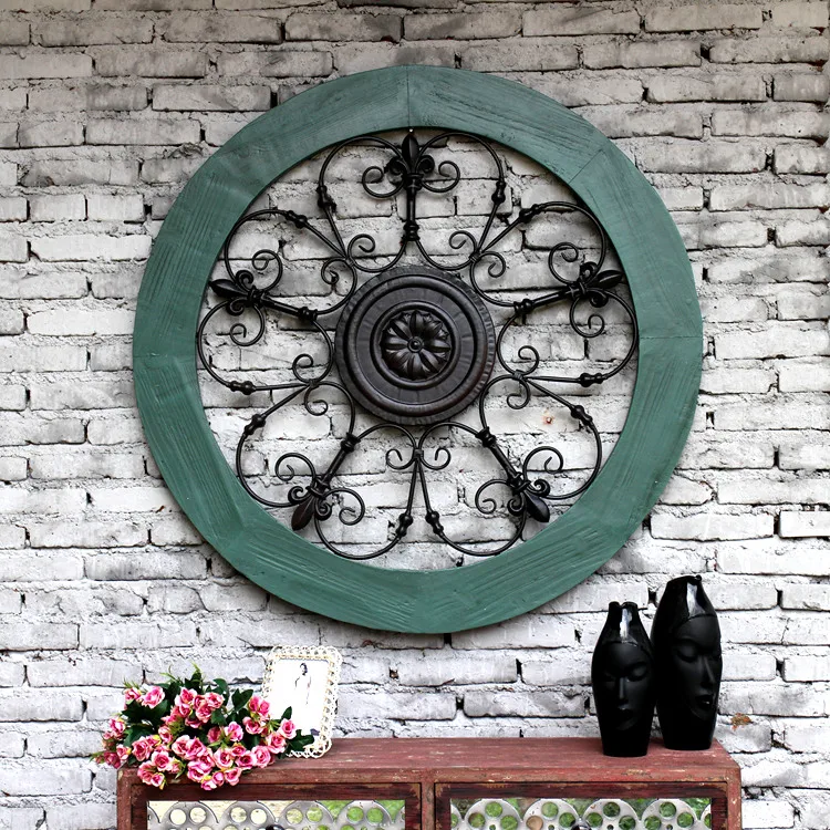 Creative Retro design style home solid wood Iron embossed flowers large round wall decorated decorative wall pendant
Creative Retro design style home solid wood Iron embossed flowers large round wall decorated decorative wall pendant