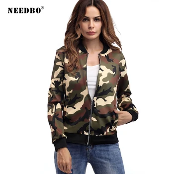 NEEDBO Jacket Woman New Arrival Spring Autumn Jackets Print Camouflage Female Coat Casual Slim Stand Collar Bomber Biker Jackets
NEEDBO Jacket Woman New Arrival Spring Autumn Jackets Print Camouflage Female Coat Casual Slim Stand Collar Bomber Biker Jackets