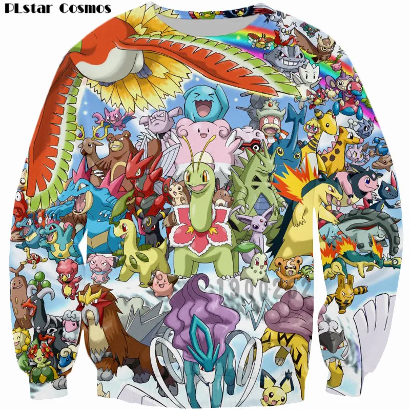 Pokemon Sweatshirt women/men harajuku style printed 3d Cartoon hoodies PLstar Cosmos brand Crewneck Sweatshirts size S-5XL
Pokemon Sweatshirt women/men harajuku style printed 3d Cartoon hoodies PLstar Cosmos brand Crewneck Sweatshirts size S-5XL
