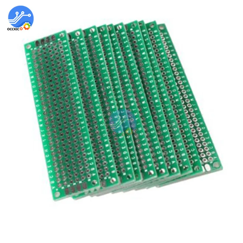 5PCS Double Sided Prototype PCB Board Breadboard Tinned Universal 2x8 cm FR4 Diy Kit Stripboard Veroboard PCB for Practice
5PCS Double Sided Prototype PCB Board Breadboard Tinned Universal 2x8 cm FR4 Diy Kit Stripboard Veroboard PCB for Practice
