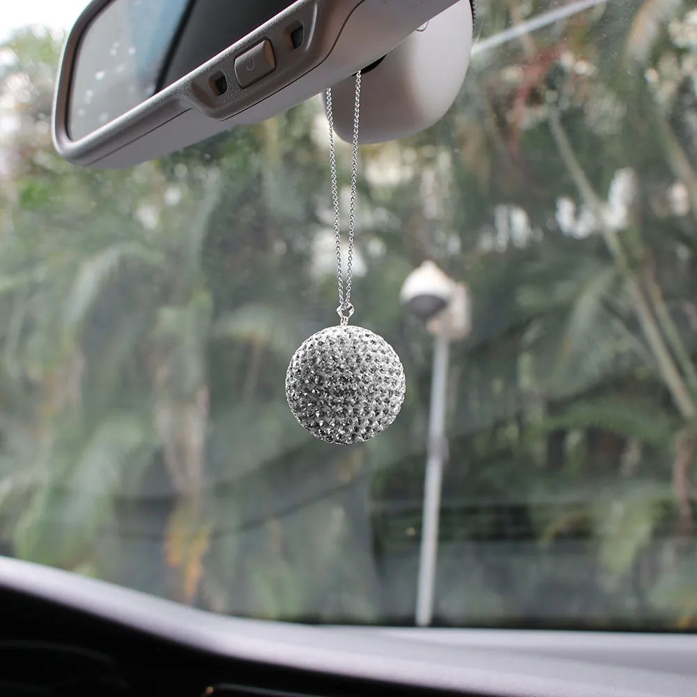Car Rear View Mirror Charm Crystal Bling Ball Hanging Ornament Rhinestone Interior Rearview Mirror Decor Accessories Gift
Car Rear View Mirror Charm Crystal Bling Ball Hanging Ornament Rhinestone Interior Rearview Mirror Decor Accessories Gift