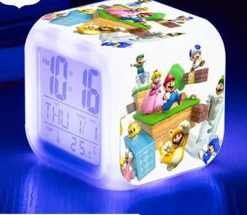 LED Alarm Clock 7 color Super Mario Watch Change Digital Clocks Flash electronic desk reloj despertador Kid XMAS Gift
LED Alarm Clock 7 color Super Mario Watch Change Digital Clocks Flash electronic desk reloj despertador Kid XMAS Gift