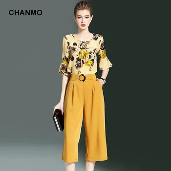 Professional Suit 2019 Summer New Fashion Two-piece Chiffon Shirt Seven Points Wide Leg Pants Suit
Professional Suit 2019 Summer New Fashion Two-piece Chiffon Shirt Seven Points Wide Leg Pants Suit