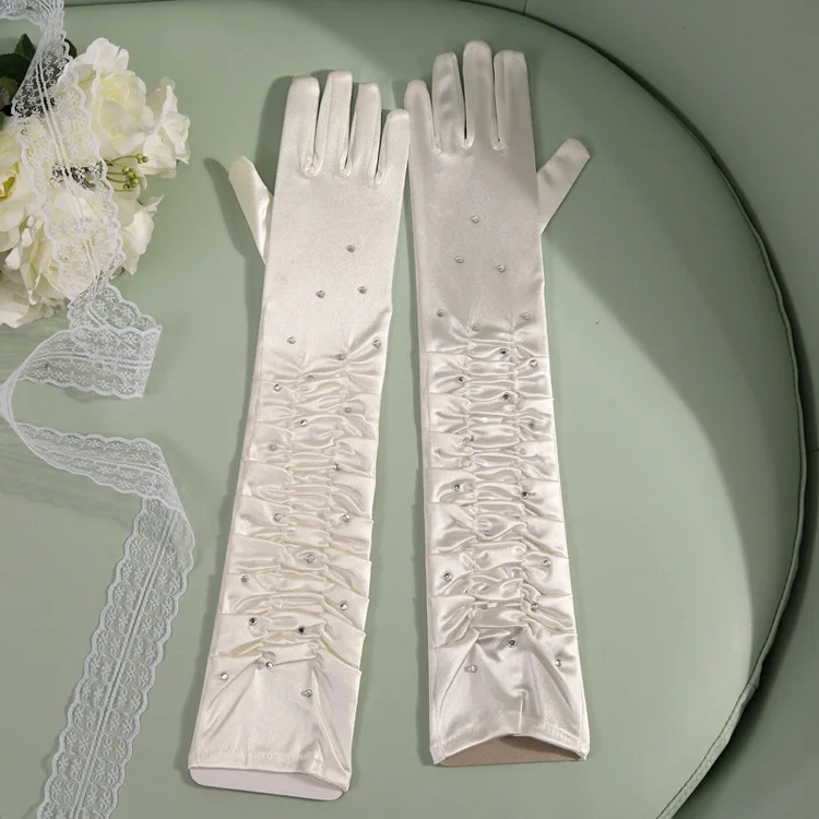 50cm Women Lady Sexy Rhinestone Satin Long Finger Gloves Dance Performance Props Drama Gloves Wedding Party Decoration
50cm Women Lady Sexy Rhinestone Satin Long Finger Gloves Dance Performance Props Drama Gloves Wedding Party Decoration
