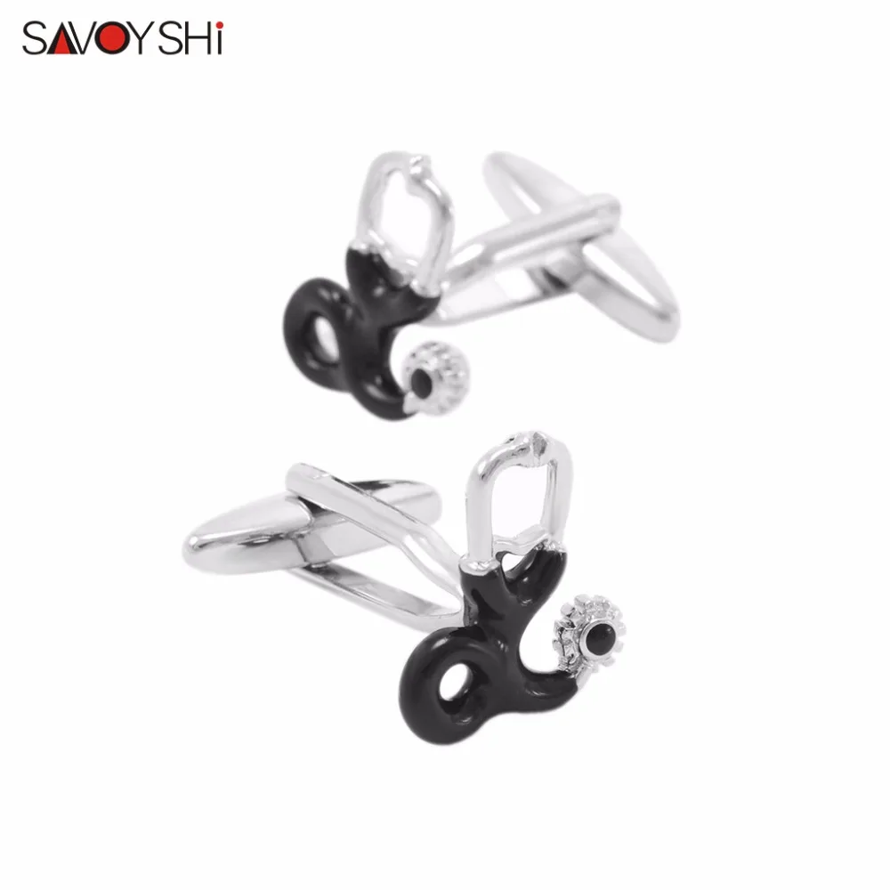 SAVOYSHI Brand Jewelry Fashion Design Stethoscope Cufflinks for Mens Shirt Cuff High Quality Novelty Black Enamel Cuff links
SAVOYSHI Brand Jewelry Fashion Design Stethoscope Cufflinks for Mens Shirt Cuff High Quality Novelty Black Enamel Cuff links