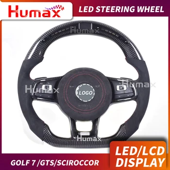 LED display racing steering wheel with LCD SCREEN for golf 7 / CC carbon fiber and porous / flip fur leather
LED display racing steering wheel with LCD SCREEN for golf 7 / CC carbon fiber and porous / flip fur leather