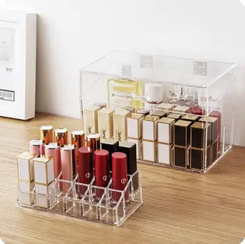 Transparent Lipstick Holder Desktop Makeup Organizer Lipstick Display Shelf Multi-Grid Cosmetic Storage Box
Transparent Lipstick Holder Desktop Makeup Organizer Lipstick Display Shelf Multi-Grid Cosmetic Storage Box