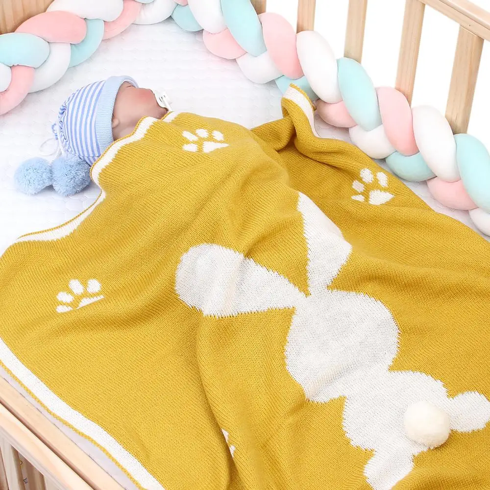 Baby Blankets Cute 3D Rabbit Knitted Newborn Bebe Swaddle Wrap Blanket Spring Summer Children Stroller Bedding Linen Cover Quilt
Baby Blankets Cute 3D Rabbit Knitted Newborn Bebe Swaddle Wrap Blanket Spring Summer Children Stroller Bedding Linen Cover Quilt