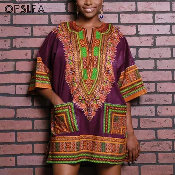Opslea African Women Short Sleeve Print Dress Dashiki Summer Loose Tops with Pockets African Traditional Ethnic Casual Clothes
Opslea African Women Short Sleeve Print Dress Dashiki Summer Loose Tops with Pockets African Traditional Ethnic Casual Clothes