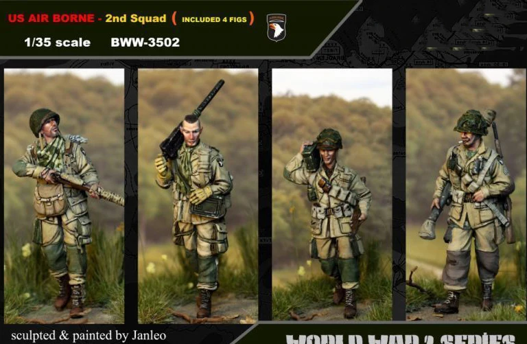 1/35 Scale Unpainted Resin Figure WW2 US Airborne 4 figures Unit GK figure
1/35 Scale Unpainted Resin Figure WW2 US Airborne 4 figures Unit GK figure