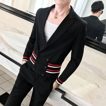 Mens Stylish Blazer British's Style Casual Slim Fit Suit Jacket Men Coat Terno Masculino Veste Costume Homme Deep V Sexy Outfit
Mens Stylish Blazer British's Style Casual Slim Fit Suit Jacket Men Coat Terno Masculino Veste Costume Homme Deep V Sexy Outfit