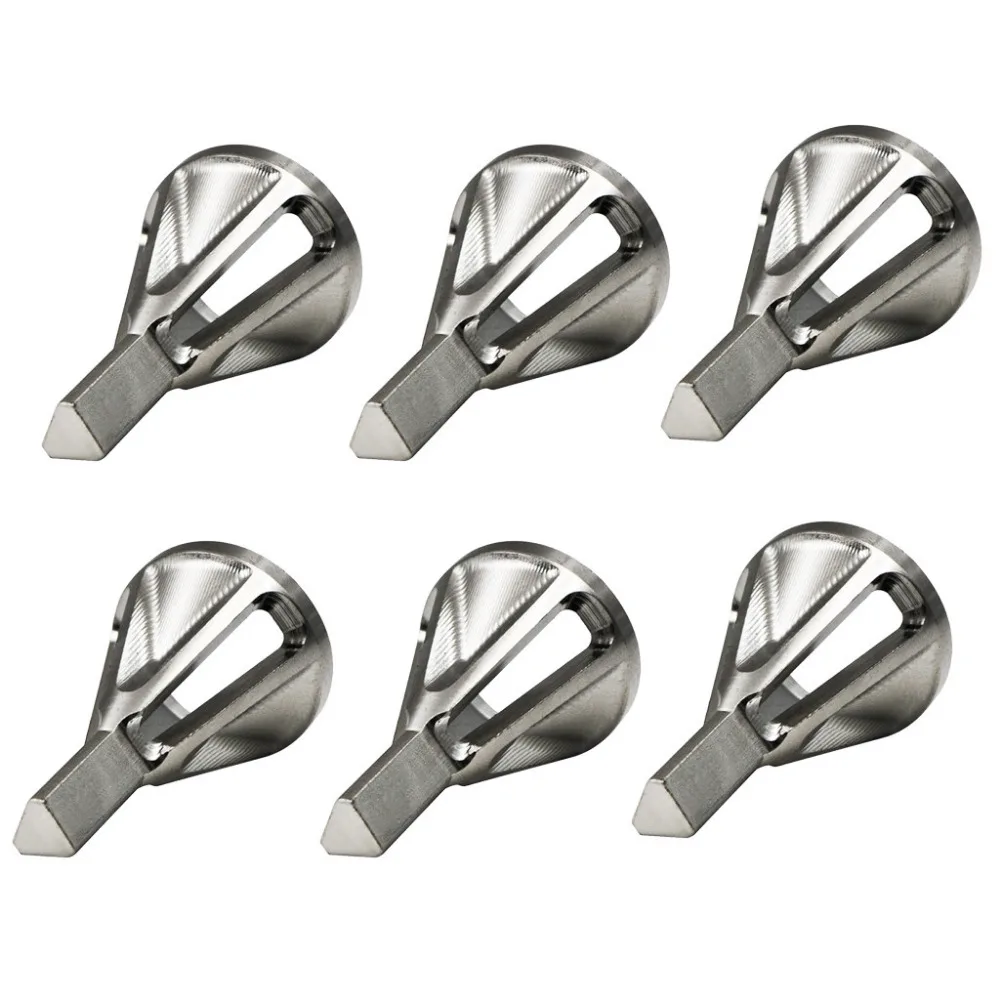 6PCS Stainless Steel Deburring External Chamfer Tool Drill Bit Remove Burr Silver