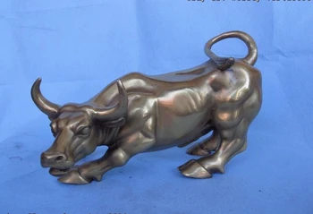 5.5 Chinese Folk Exquisite Brass Copper Feng shui Cattle bull Neat cow ox Statue
5.5 Chinese Folk Exquisite Brass Copper Feng shui Cattle bull Neat cow ox Statue