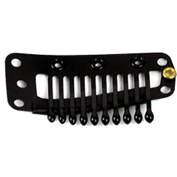 20pcs 10-Teeth Snap-Comb Wig Clips with Rubber for Hair Extension (Black)
20pcs 10-Teeth Snap-Comb Wig Clips with Rubber for Hair Extension (Black)