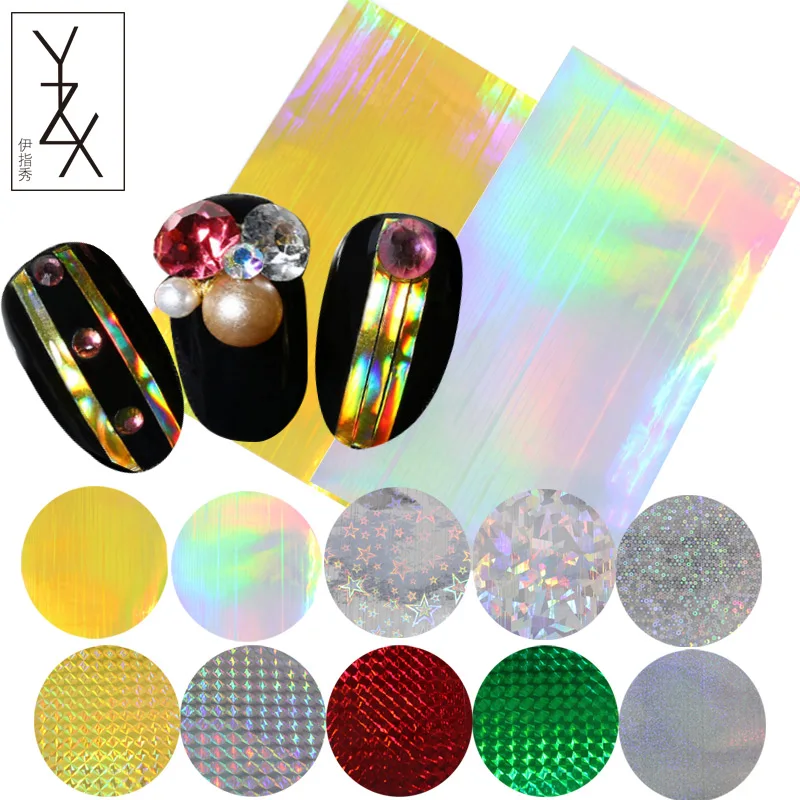 YiZhiXiu 1 Sheet Laser Gold Silver Sticker Tape Stripes Line Multi-size Adhesive Transfer Foils Nail Art Decals Nails DIY Design
YiZhiXiu 1 Sheet Laser Gold Silver Sticker Tape Stripes Line Multi-size Adhesive Transfer Foils Nail Art Decals Nails DIY Design