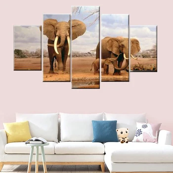 African Elephant Picture Poster 5 Piece HD Canvas Painting Print Modular for Modern Decorative Bedroom Living Room Home Wall Art
African Elephant Picture Poster 5 Piece HD Canvas Painting Print Modular for Modern Decorative Bedroom Living Room Home Wall Art
