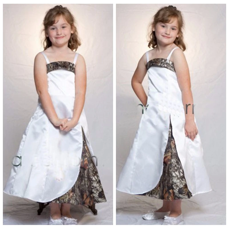 Spaghetti Strips A-Line Flower Girls Dress Camo Satin Cheap Sale Camouflage Kids Formal Party Gowns Formal Toddler Dresses
Spaghetti Strips A-Line Flower Girls Dress Camo Satin Cheap Sale Camouflage Kids Formal Party Gowns Formal Toddler Dresses