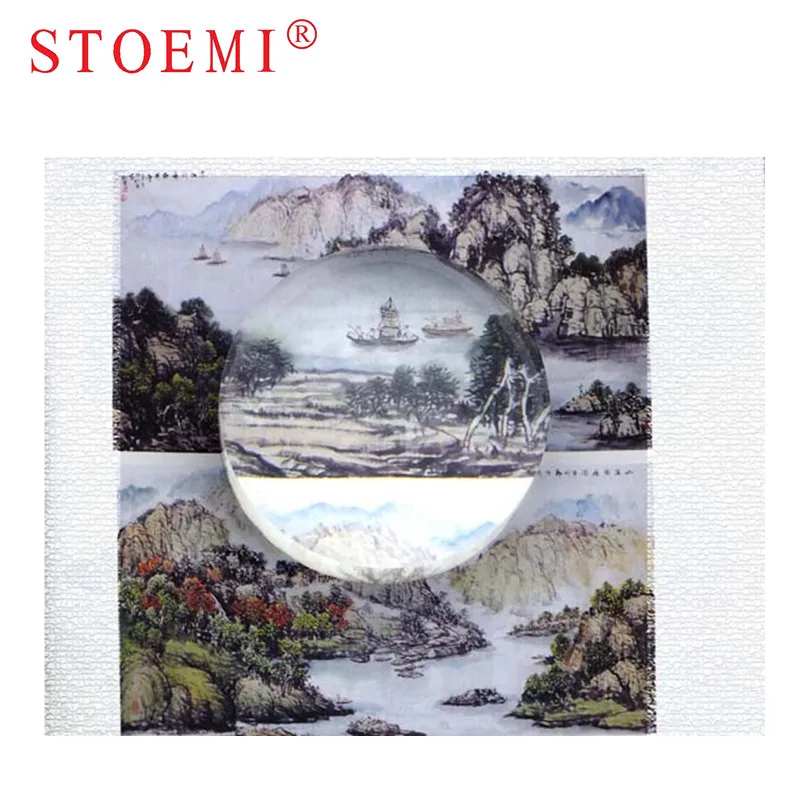 

STOEMI 6912R 2.7" Diameter 65mm 4X Magnification Transparent Domed Magnifying Paperweights Dome Magnifier