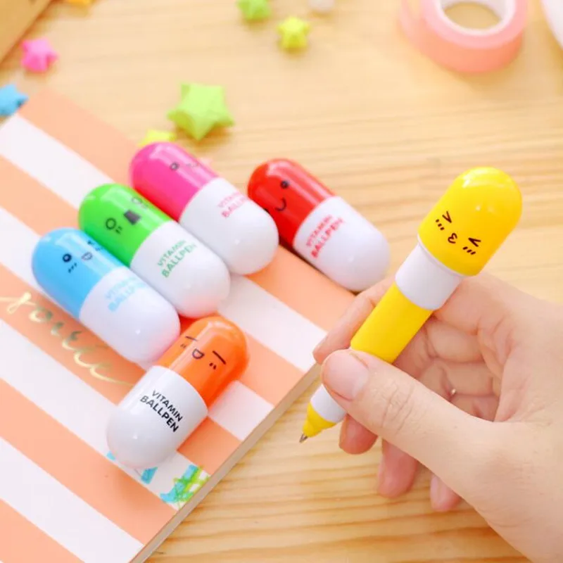 New Cartoon Smile Face Pill Ball Point Pen Retractable Pens Kids Writing Pens Award Gift Halloween Party Favor Wedding
New Cartoon Smile Face Pill Ball Point Pen Retractable Pens Kids Writing Pens Award Gift Halloween Party Favor Wedding