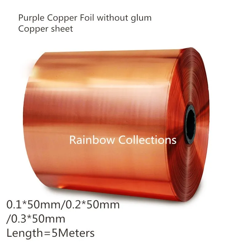 Thick 0.1mm*50mm/0.2mm*50mm/0.3mm*50mm, L=5meters, T2 Purple Copper Foil without Glum, copper sheet Mpa(295)
Thick 0.1mm*50mm/0.2mm*50mm/0.3mm*50mm, L=5meters, T2 Purple Copper Foil without Glum, copper sheet Mpa(295)