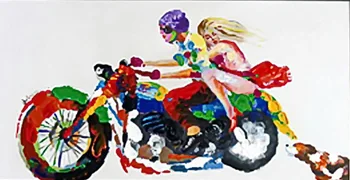 Modern handmade painting dog follow motorcycle on oil canvas for living room decor and wallpaper
Modern handmade painting dog follow motorcycle on oil canvas for living room decor and wallpaper