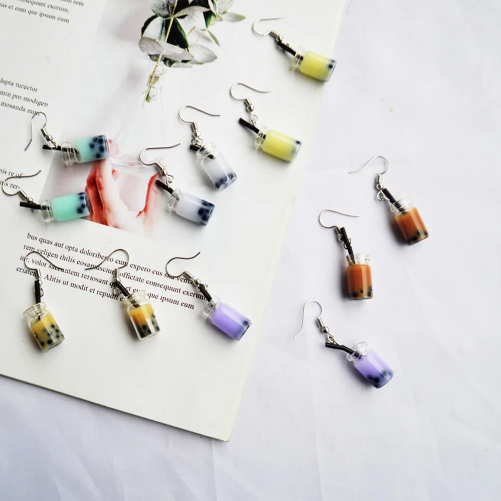 Creative Unique Bubble Tea Drop Earrings Personality Pearl Milk Tea Drink Earring for Girl Funny Party Jewelry Christmas Gifts
Creative Unique Bubble Tea Drop Earrings Personality Pearl Milk Tea Drink Earring for Girl Funny Party Jewelry Christmas Gifts
