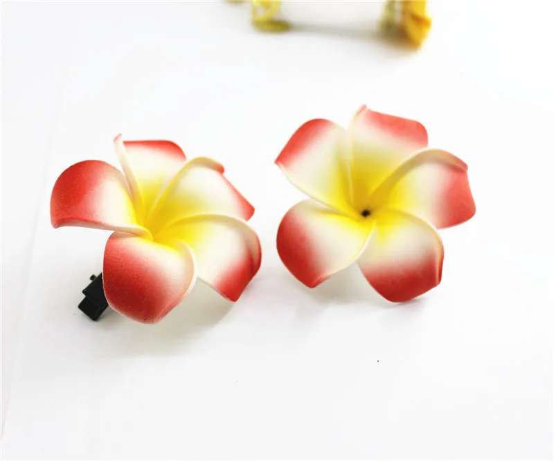 10 red color Foam Hawaiian Plumeria flower Frangipani Flower bridal hair clip 4.5cm f-3-2
10 red color Foam Hawaiian Plumeria flower Frangipani Flower bridal hair clip 4.5cm f-3-2