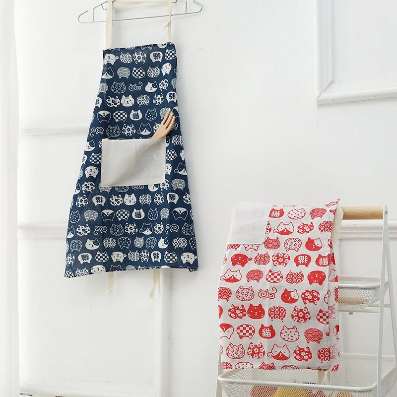 Cartoon Cat Printed Japan Style Cotton Linen Kitchen Aprons With Pocket Sleeveless BBQ Baking Cooking Painting Gardening Apron
Cartoon Cat Printed Japan Style Cotton Linen Kitchen Aprons With Pocket Sleeveless BBQ Baking Cooking Painting Gardening Apron