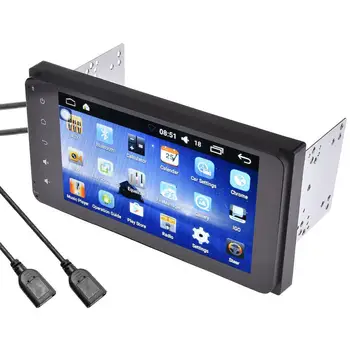 

7 Inch 2DIN Bluetooth WIFI Navigator Radio MP5 Audio Player GPS Reversing Camera RDS Quad-core Android 6.0 For Toyota EU Map