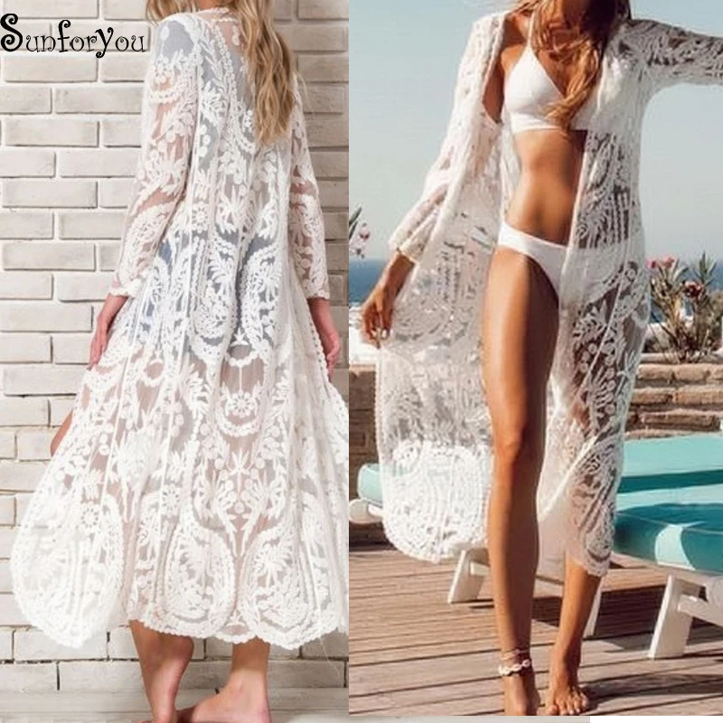 Embroidery Mesh Cover up Bathing suit Cover ups Kimono Beach Kaftan Sarong Beach Wrap Robe de Plage Bikini Cover up Beachwear 
Embroidery Mesh Cover up Bathing suit Cover ups Kimono Beach Kaftan Sarong Beach Wrap Robe de Plage Bikini Cover up Beachwear