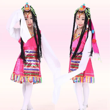 Kids Performance Tibet Ethnic Minority Dancewear Costume chinese Folk costume Outfits Girls Dance Tops+Pants+headwear
Kids Performance Tibet Ethnic Minority Dancewear Costume chinese Folk costume Outfits Girls Dance Tops+Pants+headwear