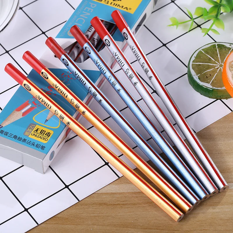 12pcs pencils with eraser Advanced lead-free pencil triangle pencill for student stationery Wholesale drop shipping
12pcs pencils with eraser Advanced lead-free pencil triangle pencill for student stationery Wholesale drop shipping