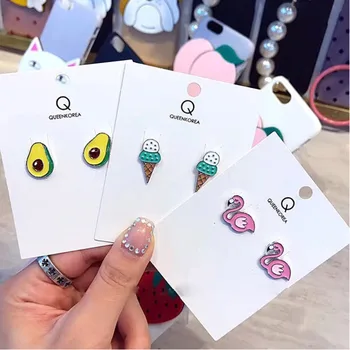 2020 Cute Fruit Avocado Ice Cream Earings Accessories Cartoon Enamel Birds Flamingo Stud Earrings Ear For Girl Statement Jewelry
2020 Cute Fruit Avocado Ice Cream Earings Accessories Cartoon Enamel Birds Flamingo Stud Earrings Ear For Girl Statement Jewelry