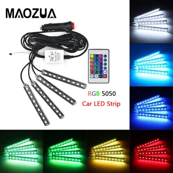 4pcs 12V LED Strip Light Tape PC Car Interior RGB DRL USB 12 V Volt Music IR APP Control Auto Decorative Flexible Backlight Lamp
4pcs 12V LED Strip Light Tape PC Car Interior RGB DRL USB 12 V Volt Music IR APP Control Auto Decorative Flexible Backlight Lamp