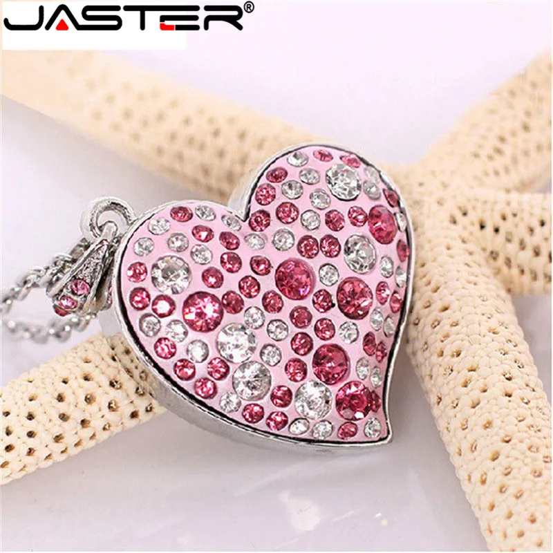 JASTER Diamond crystal heart USB Flash drive Love heart Necklace Memory Stick Pen Drive pendrive 4GB/8GB/16GB/32GB/64GB
JASTER Diamond crystal heart USB Flash drive Love heart Necklace Memory Stick Pen Drive pendrive 4GB/8GB/16GB/32GB/64GB