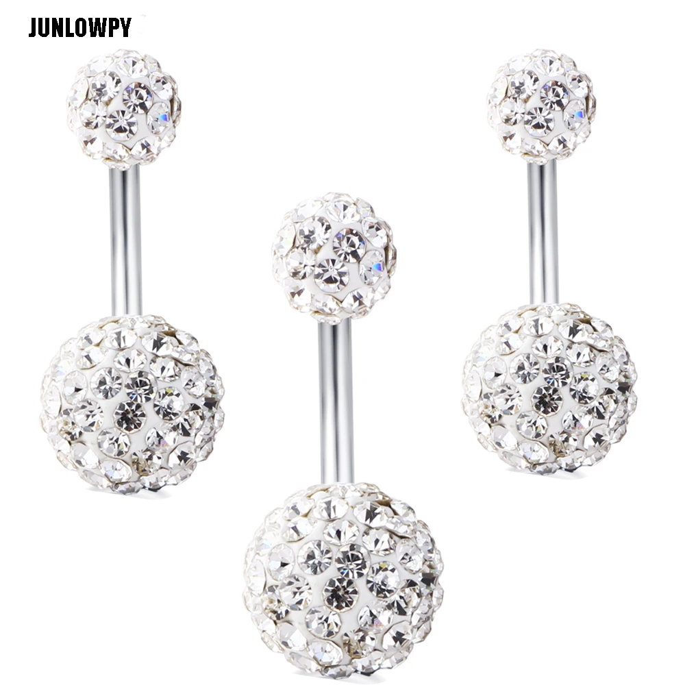 JUNLOPWY Pircing Ombligo Sexy Crystal Disco Stainless Steel Belly Button Ring Nave Bar Barbell Earring Body Jewelry Piercing 14g
JUNLOPWY Pircing Ombligo Sexy Crystal Disco Stainless Steel Belly Button Ring Nave Bar Barbell Earring Body Jewelry Piercing 14g