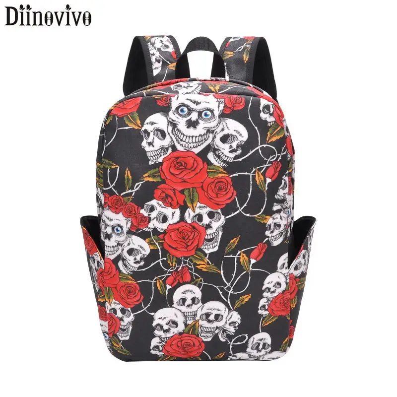 DIINOVIVO Skull Rose Floral Backpacks Women Large Capacity women Laptop backpack Canvas Backpack Schoolbag For Girls WHDV1191
DIINOVIVO Skull Rose Floral Backpacks Women Large Capacity women Laptop backpack Canvas Backpack Schoolbag For Girls WHDV1191
