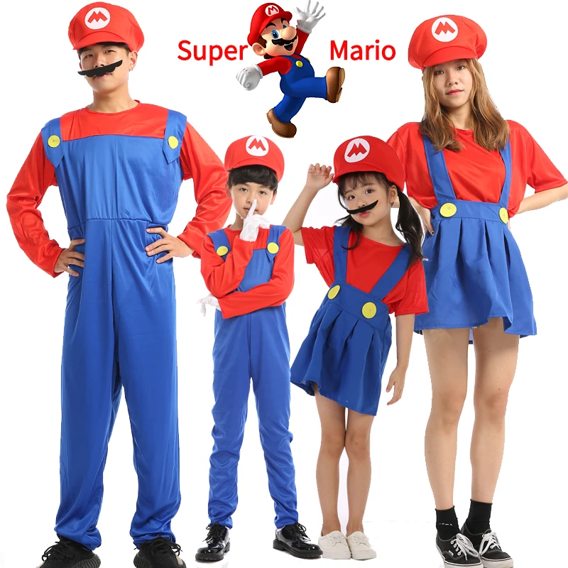 Children and Adult Role Playing Super Mario Bros. Cosplay Dance Costume Set Children Halloween Party Party MARIO & LUIGI Gown
Children and Adult Role Playing Super Mario Bros. Cosplay Dance Costume Set Children Halloween Party Party MARIO & LUIGI Gown