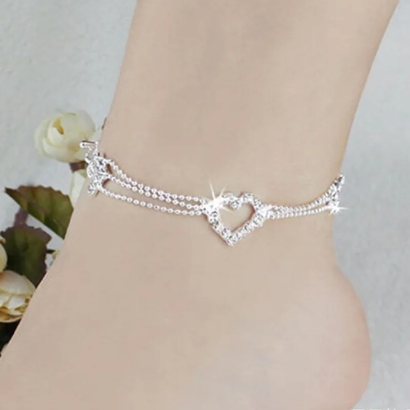 The new charm of women's crystal beads Anklets Women love the three-tier love Anklet woman's gift
The new charm of women's crystal beads Anklets Women love the three-tier love Anklet woman's gift