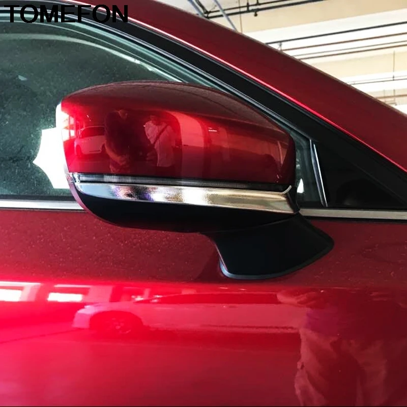 TOMEFON для Mazda зеркала заднего вида боковой двери обшивки зеркал стикеров литья под