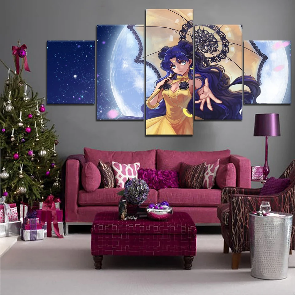 Paintings Wall Art Canvas Modular 5 Pieces Sailor Moon Picture HD Print Animation Posters Framework For Living Room Home Decor
Paintings Wall Art Canvas Modular 5 Pieces Sailor Moon Picture HD Print Animation Posters Framework For Living Room Home Decor