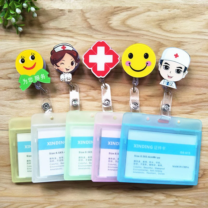 1 Pcs Cute Cartoon Design Nurse Retractable Badge Reel Pull ID Card 3D Badge Holder Belt Clip Hospital School Stationery Office
1 Pcs Cute Cartoon Design Nurse Retractable Badge Reel Pull ID Card 3D Badge Holder Belt Clip Hospital School Stationery Office