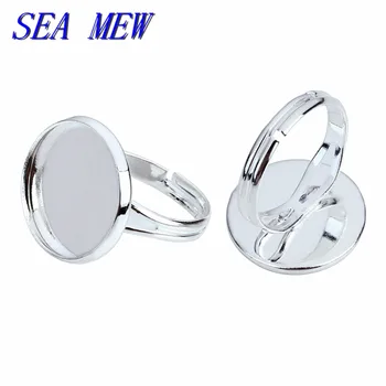 SEA MEW 50 PCS 10/12/14/16/18/20mm Round Cabochon Base Ring Blank Silver color Rings Cameo Settings For Women DIY Jewelry Making
SEA MEW 50 PCS 10/12/14/16/18/20mm Round Cabochon Base Ring Blank Silver color Rings Cameo Settings For Women DIY Jewelry Making