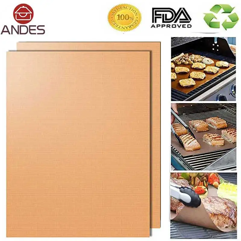 ANDES 2 Pcs/Pack Kitchen Copper Chef Grill and Bake Mats Outdoor BBQ Tools Barbecue Roast Sheet Drop Shipping 40*33cm
ANDES 2 Pcs/Pack Kitchen Copper Chef Grill and Bake Mats Outdoor BBQ Tools Barbecue Roast Sheet Drop Shipping 40*33cm