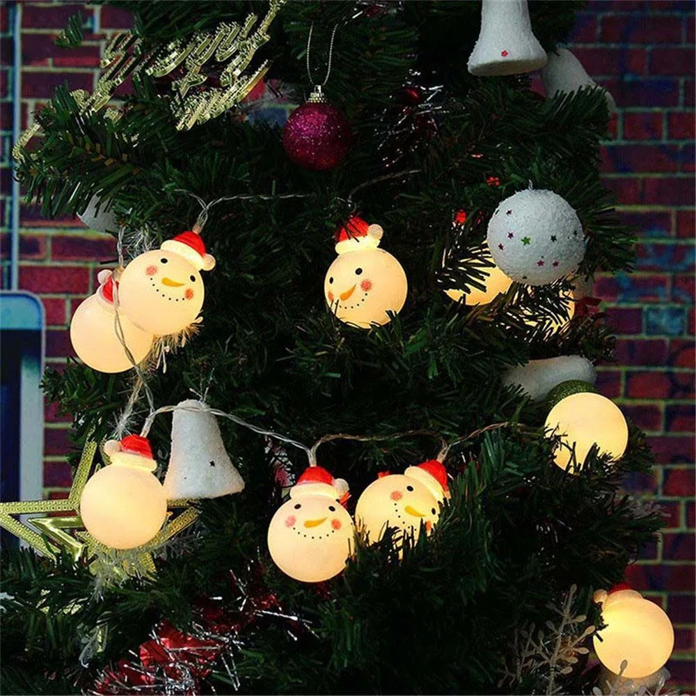 1-4m Chritmas LED String light Santa Claus Xmas Tree Stocking Shape Fairy Lights New Year Party Holiday Decoration String Lamp (83)