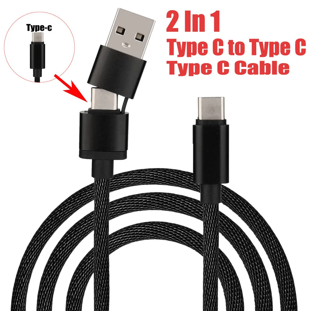 Кабель usb c 2 в 1 Type C к USB кабель для синхронизации данных и зарядного устройства