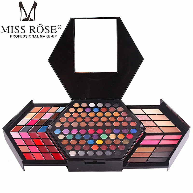 MISS ROSE Makeup Set 40 Color Matte Eyeshadow Pearl Eye Shadow Eyebrow Lipstick Concealer Blush Cosmetic Kit | Красота и здоровье