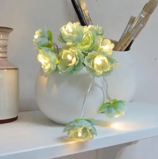 DIY Handmade Creative Small Silk Flower Lantern Sky Blue Room Decoration Nightlight LED Flash String 
DIY Handmade Creative Small Silk Flower Lantern Sky Blue Room Decoration Nightlight LED Flash String