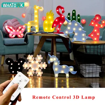 Remote Control 3D LED Flamingo Unicorn Night Lights Marquee Sign Cactus Star Luminary Wall Table Decor Lamp Cartoon Animal Gift
Remote Control 3D LED Flamingo Unicorn Night Lights Marquee Sign Cactus Star Luminary Wall Table Decor Lamp Cartoon Animal Gift